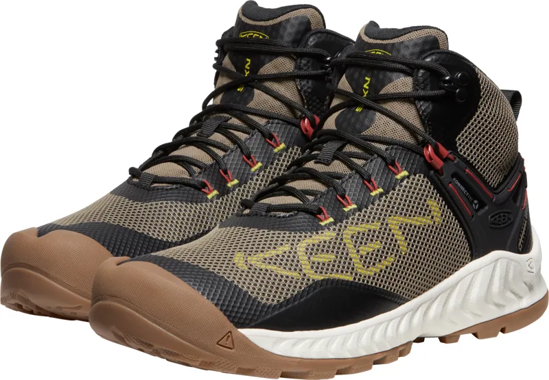 Keen Mens Nxis Evo Mid Waterproof Boots Brindle/ Citronelle-3