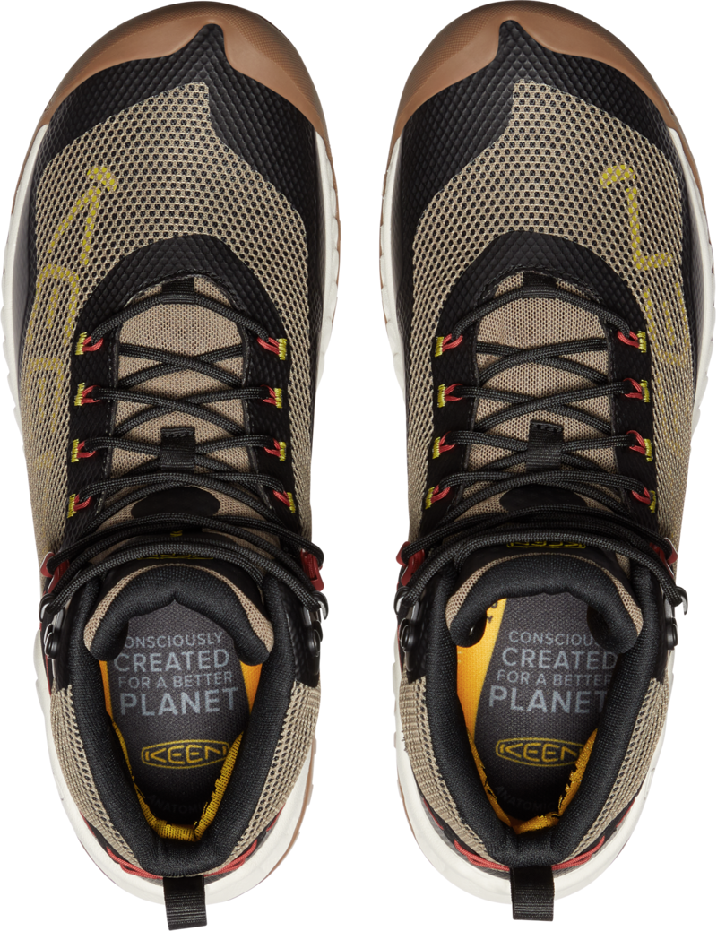 Keen Mens Nxis Evo Mid Waterproof Boots Brindle/ Citronelle-4