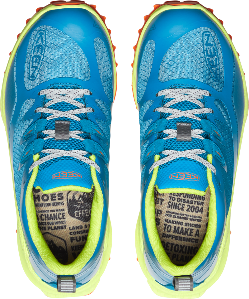 Keen Womens Zionic Waterproof Hiking Shoes Fjord Blue/Evening Primrose-4