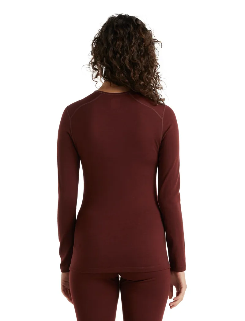 Icebreaker Womens 200 Oasis LS Crewe Espresso-2