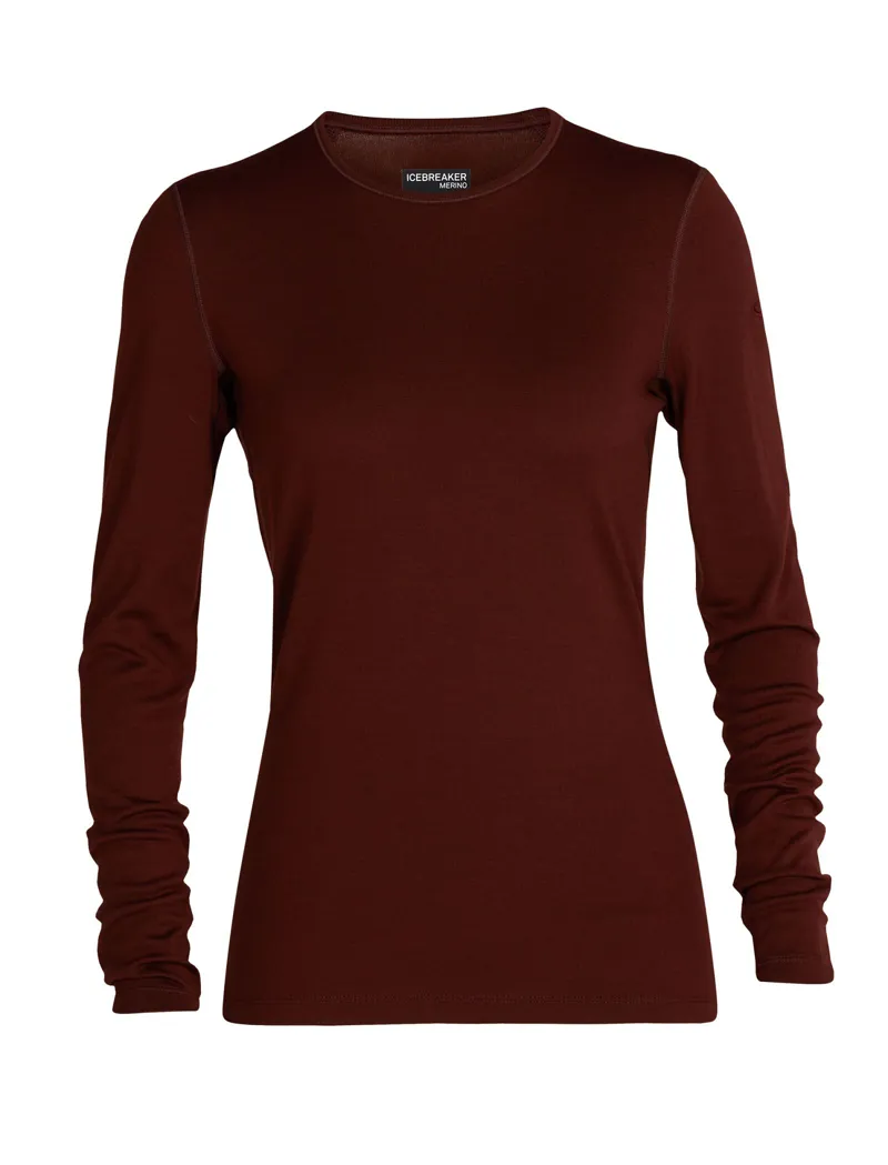 Icebreaker Womens 200 Oasis LS Crewe Espresso