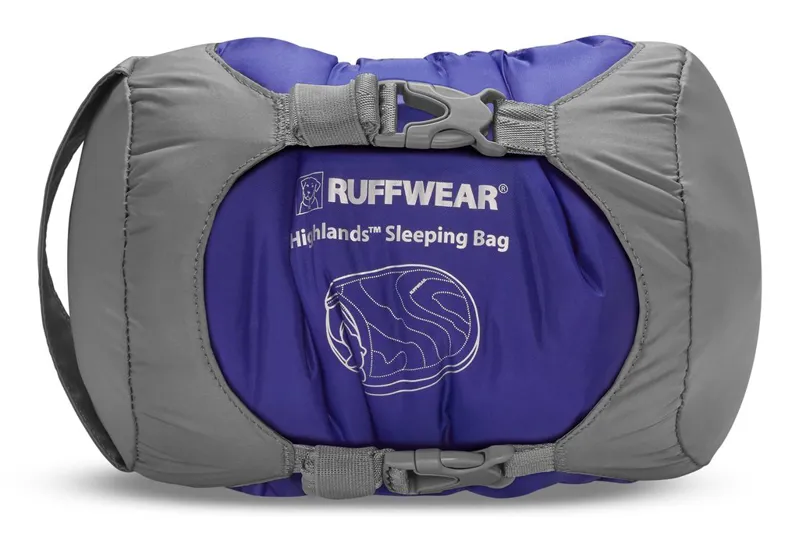 Ruffwear Highlands Dog Sleeping Bag Huckleberry Blue-3