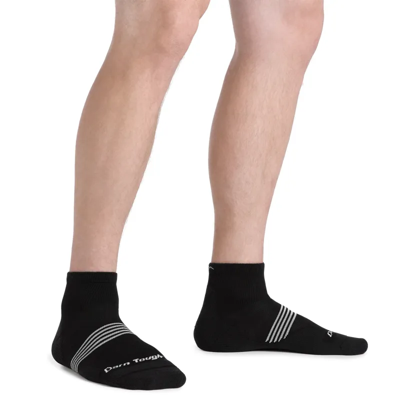 Darn Tough Men's Element Quarter Lightweight Running Socks Black-1