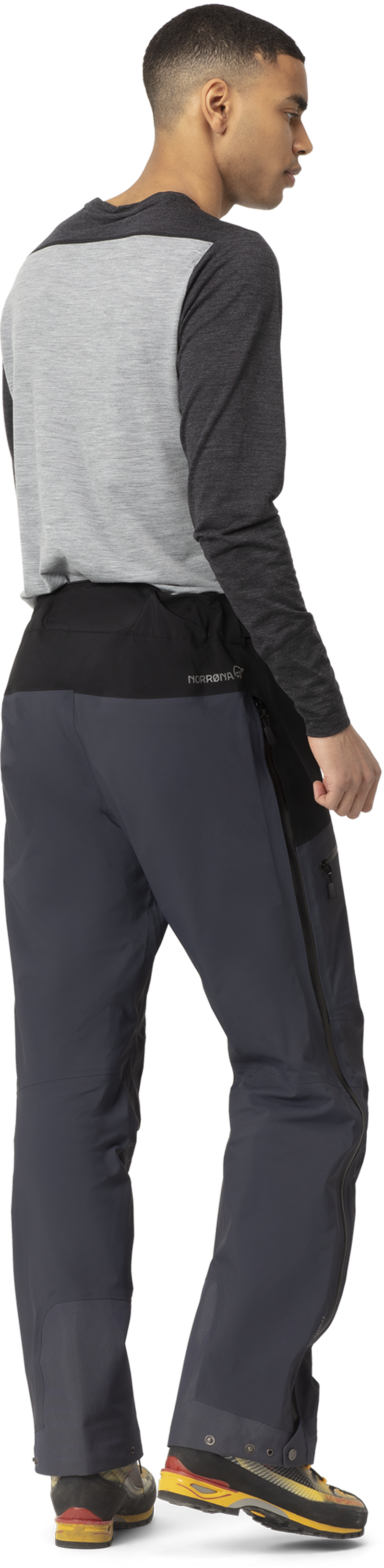 Norrona Men's Trollveggen Gore-Tex Pro Light Overtrousers Caviar-2