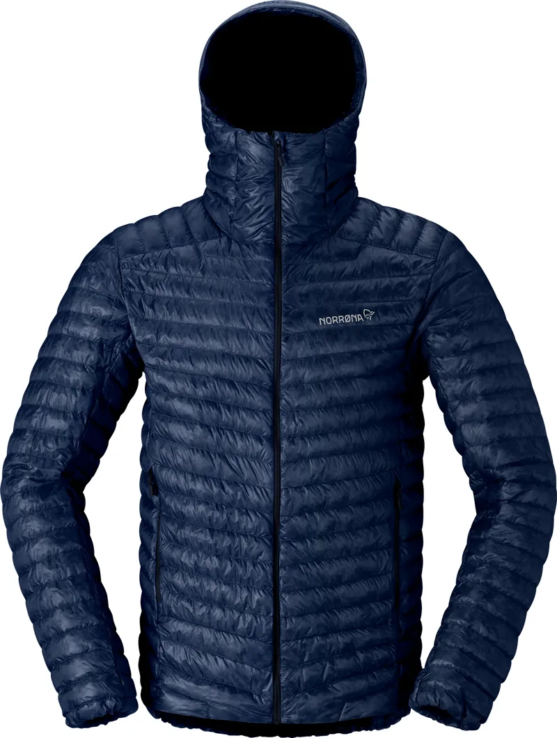 Norrona Men's Trollveggen Superlight Down800 Hooded Jacket Indigo