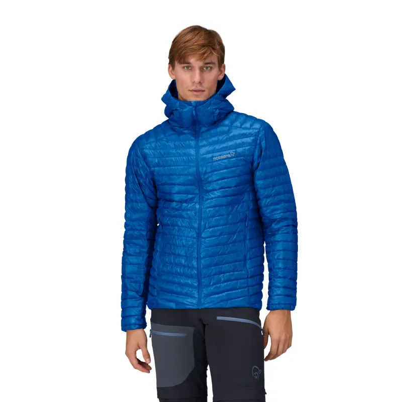 Norrona Men's Trollveggen Superlight Down800 Hooded Jacket Skydiver-2