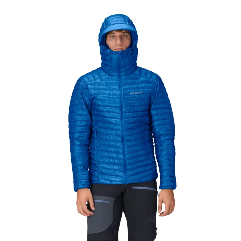 Norrona Men's Trollveggen Superlight Down800 Hooded Jacket Skydiver-3