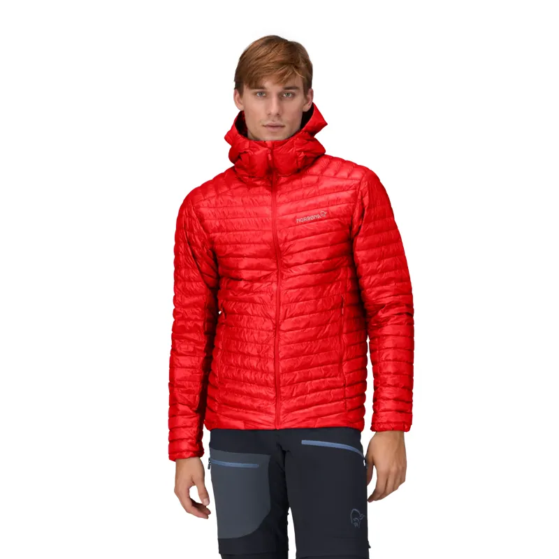 Norrona Men's Trollveggen Superlight Down800 Hooded Jacket Adrenalin-2