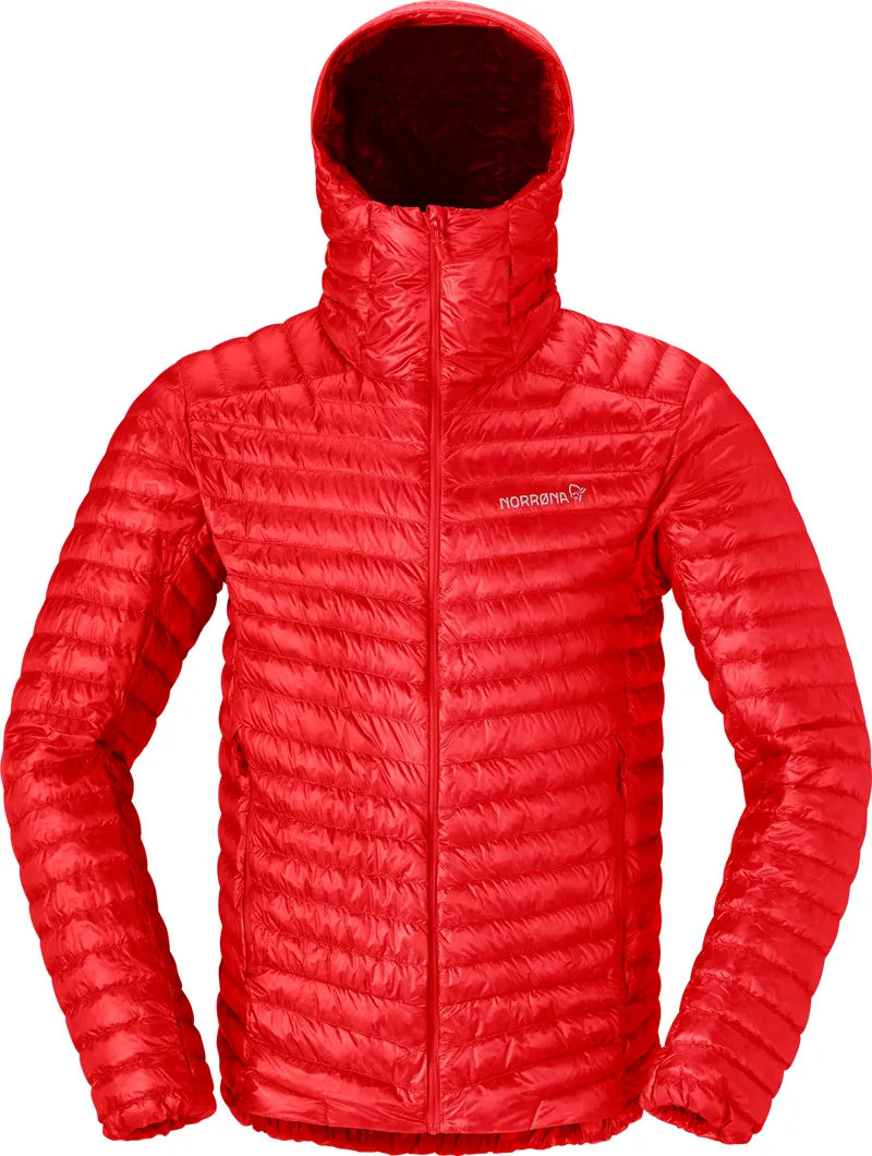 Norrona Men's Trollveggen Superlight Down800 Hooded Jacket Adrenalin