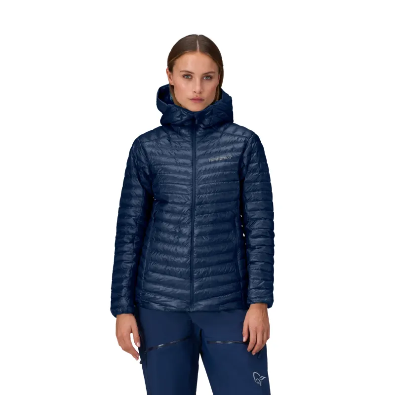 Norrona Women's Trollveggen Superlight Down800 Hooded Jacket Indigo-4