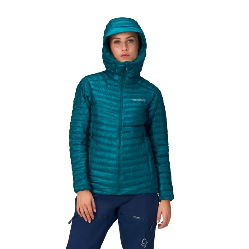 Norrona Women's Trollveggen Superlight Down800 Hooded Jacket Everglade-3