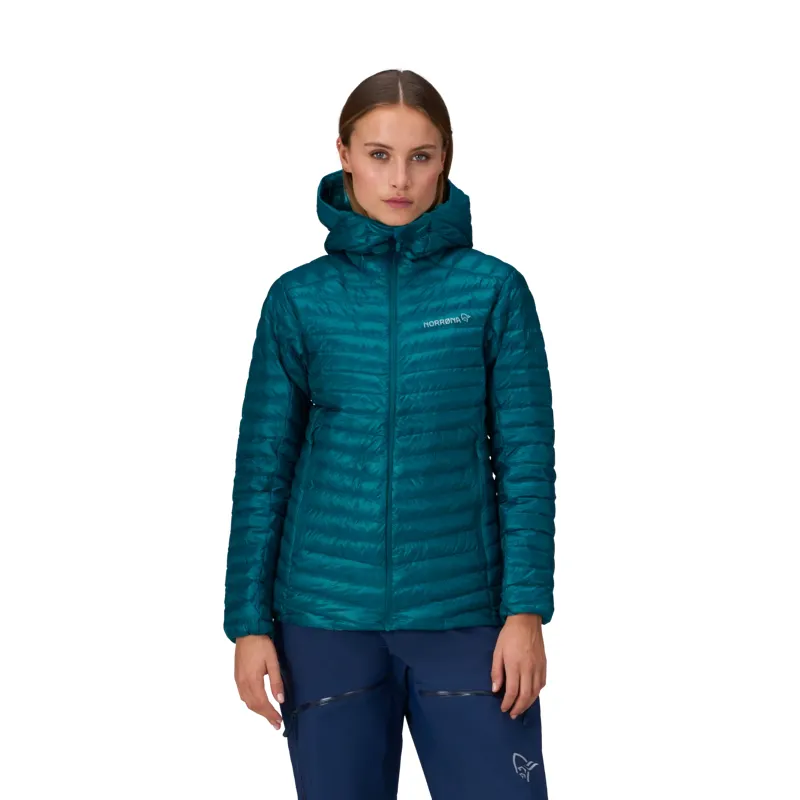 Norrona Women's Trollveggen Superlight Down800 Hooded Jacket Everglade-4
