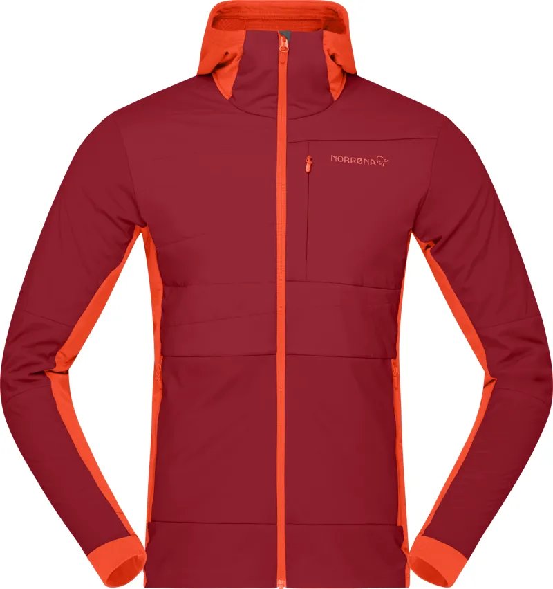 Norrona Men's Falketind Alpha90 Insulated Zip Hood Jacket Adrenalin