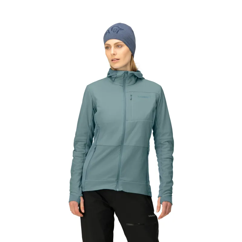 Norrona Women's Falketind Alpha90 Insulated Zip Hoodie Trooper-2
