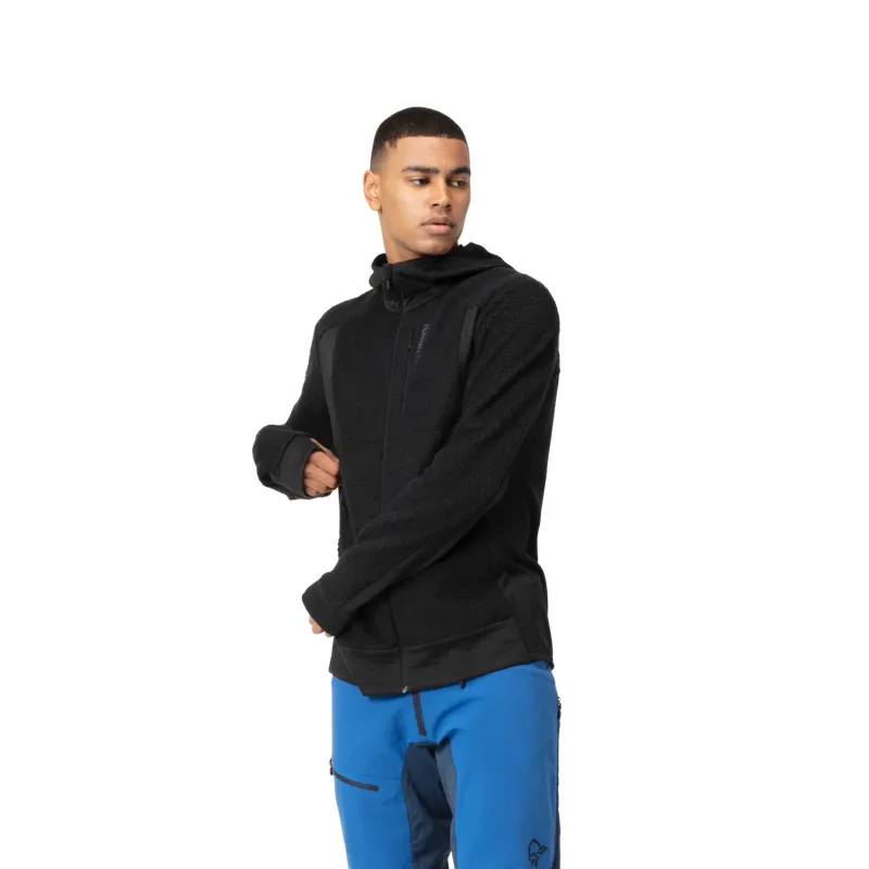 Norrona Men's Falketind Alpha120 Zip Hooded Jacket Caviar-3