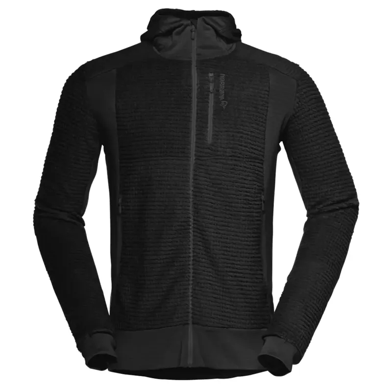 Norrona Men's Falketind Alpha120 Zip Hooded Jacket Caviar