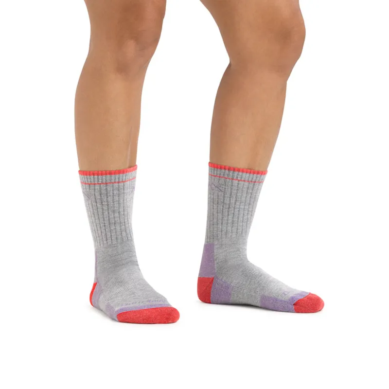 Darn Tough Womens Hiker Coolmax Micro Crew Cushion Light Gray-1