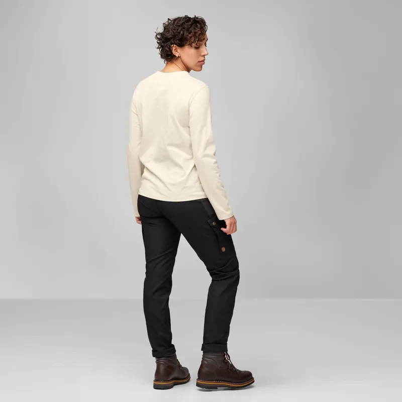 Fjallraven Women's 1960 Logo LS T-Shirt Chalk White-3