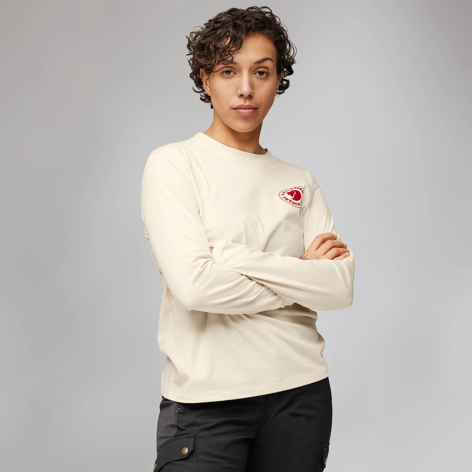 Fjallraven Women's 1960 Logo LS T-Shirt Terracotta Brown