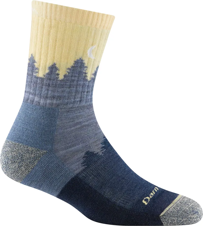 Women's Treeline Micro Crew Midweight Hiking Socks Light Denim