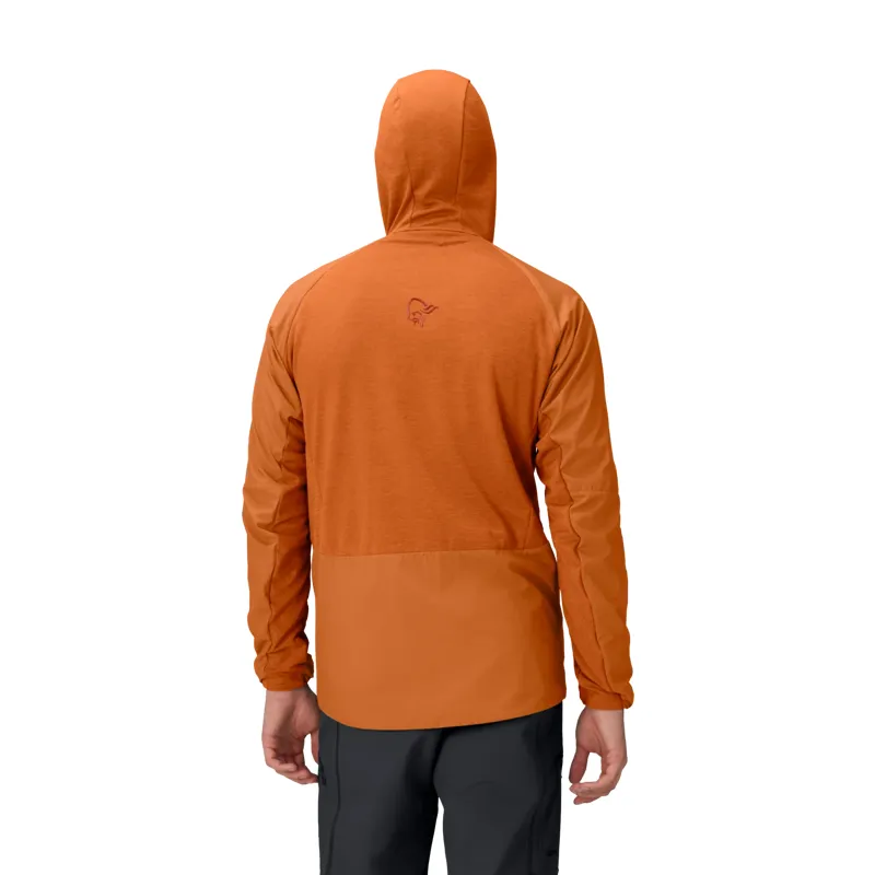 Norrona Men's More Octa Zip Hooded Midlayer Flame-7