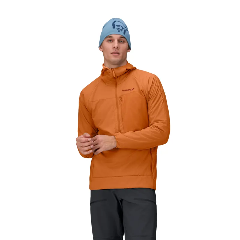 Norrona Men's More Octa Zip Hooded Midlayer Flame-4