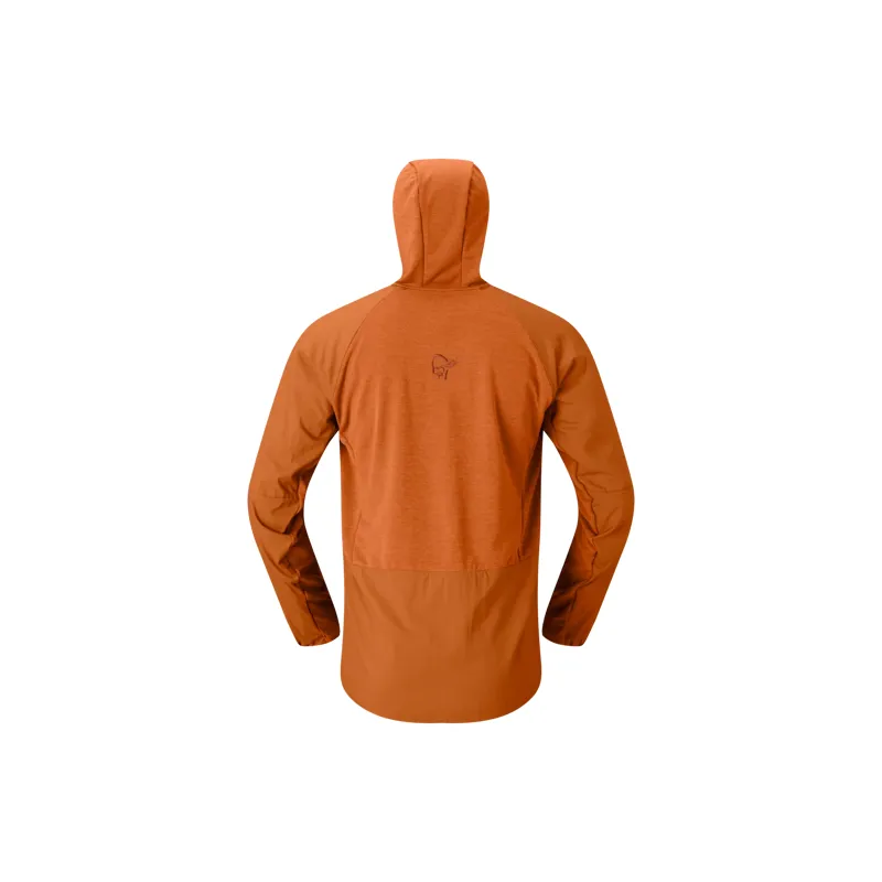 Norrona Men's More Octa Zip Hooded Midlayer Flame-2