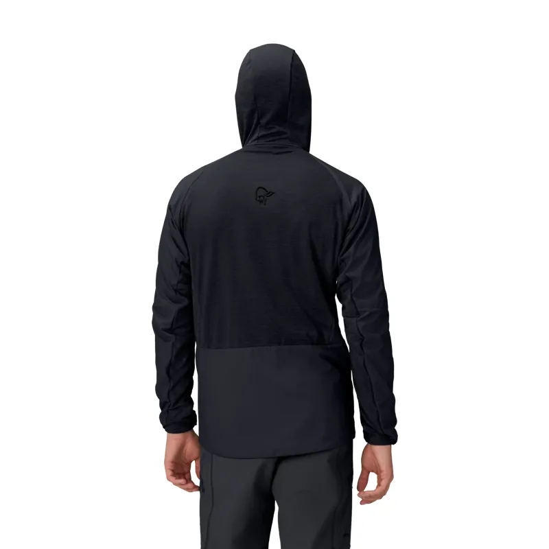 Norrona Men's More Octa Zip Hooded Midlayer Caviar-7