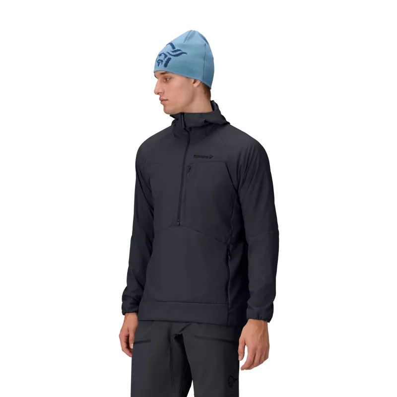 Norrona Men's More Octa Zip Hooded Midlayer Caviar-3