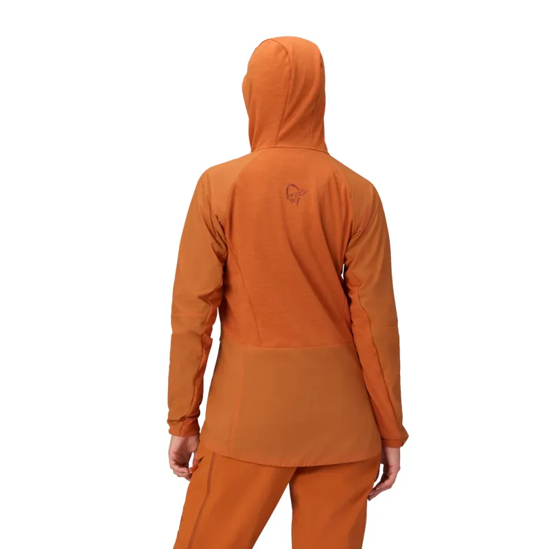 Norrona Women's More Octa Zip Hood Midlayer Flame-4