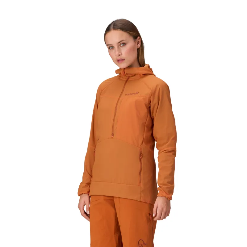 Norrona Women's More Octa Zip Hood Midlayer Flame-3