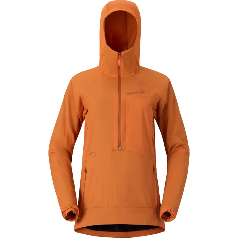 Norrona Women's More Octa Zip Hood Midlayer Flame