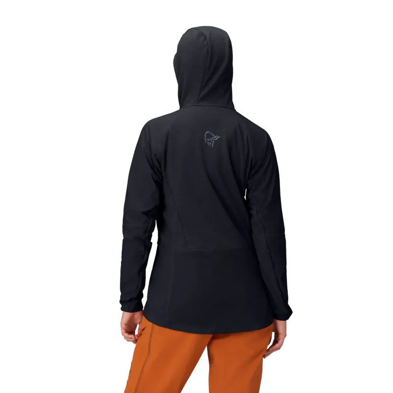 Norrona Women's More Octa Zip Hooded Midlayer Caviar-2
