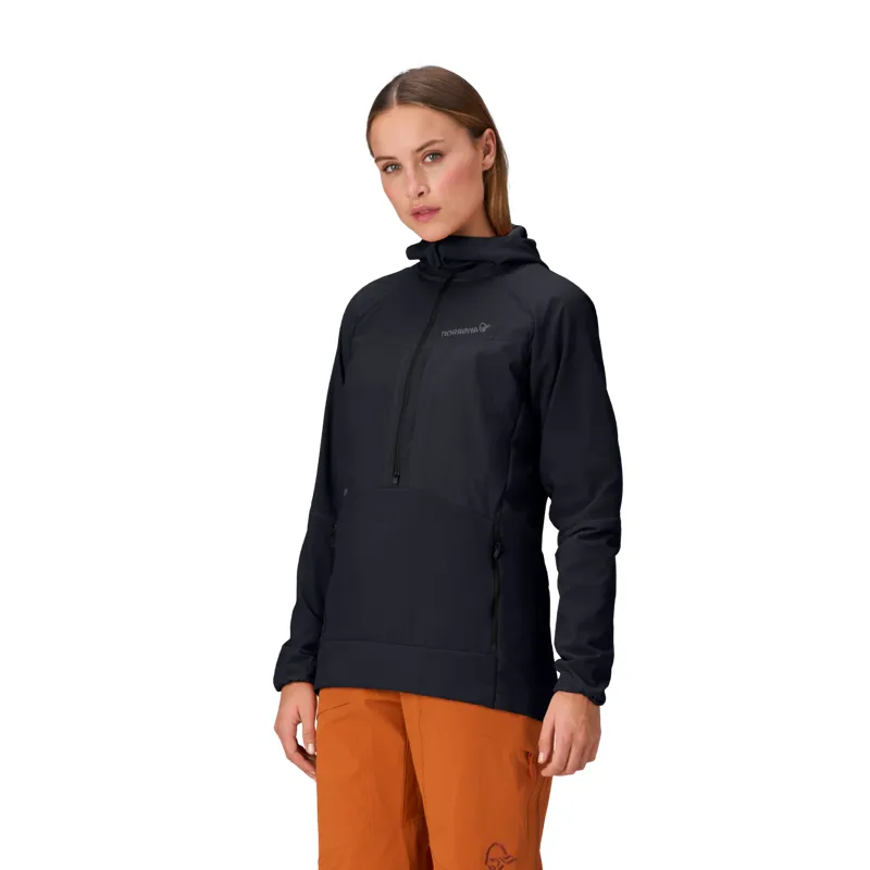 Norrona Women's More Octa Zip Hooded Midlayer Caviar-4