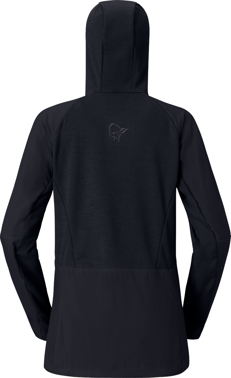 Norrona Women's More Octa Zip Hooded Midlayer Caviar-1