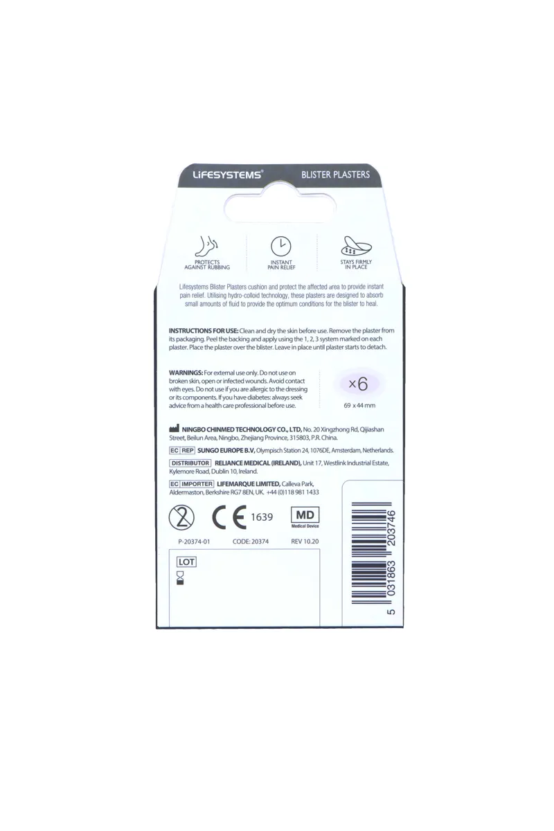 Lifesystems Blister Plasters 6-pack-1