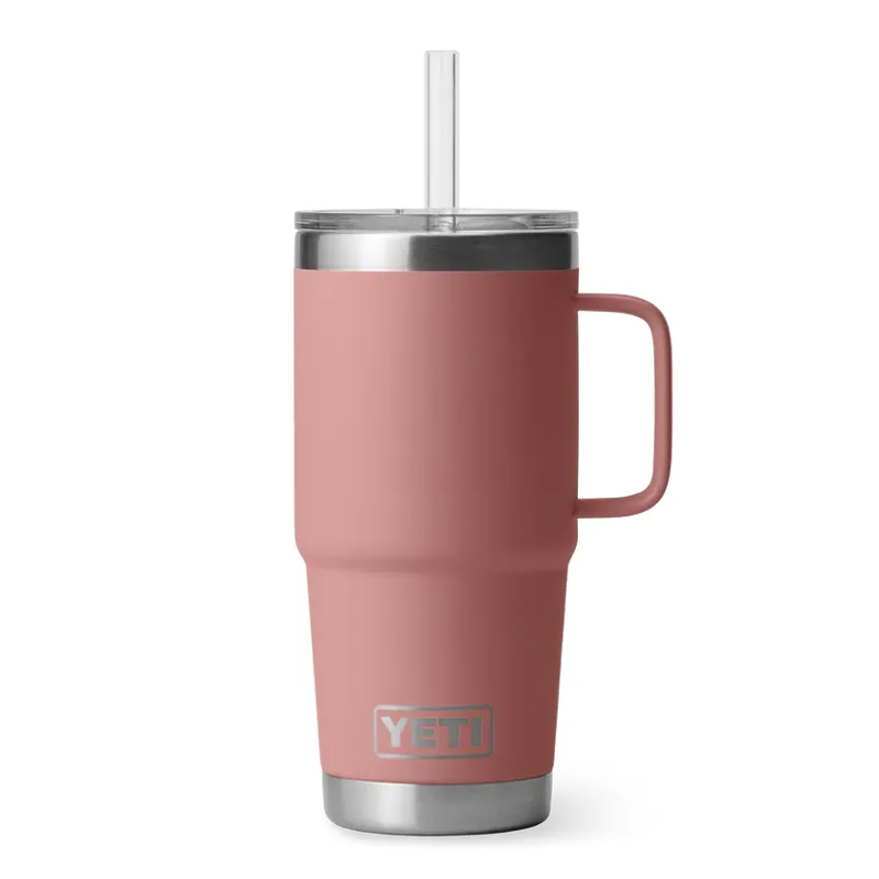 YETI Rambler 25oz Straw Mug 2.0 Sandstone Pink