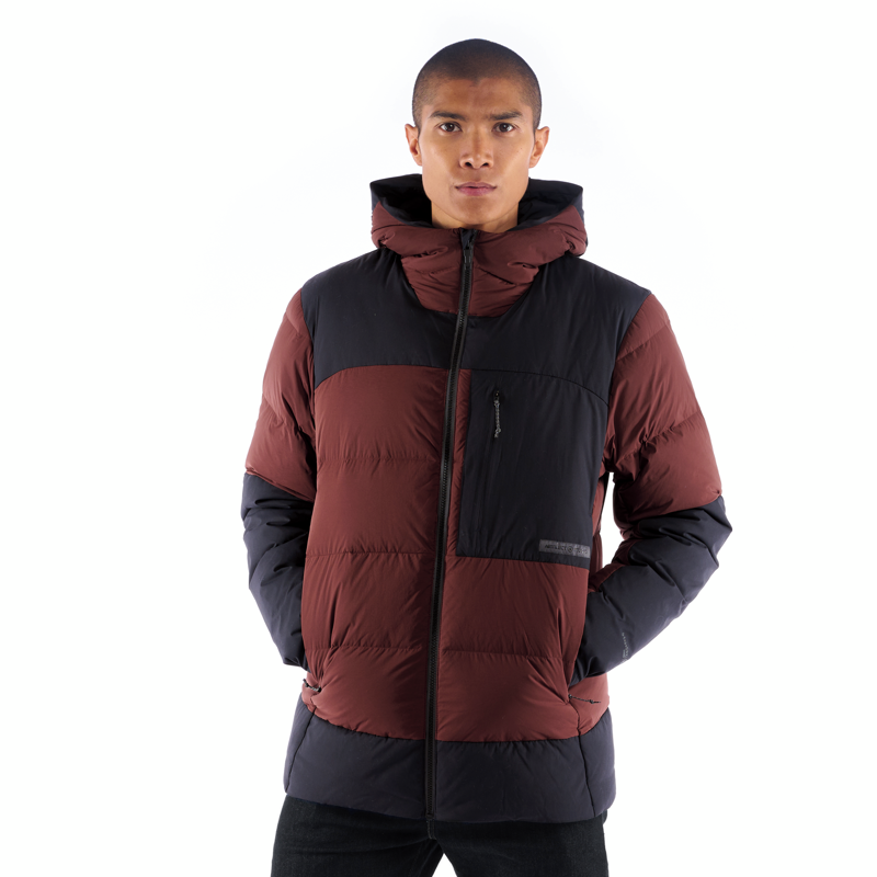 Artilect Mens High AF Down Stretch Parka Amaranth / Black-1