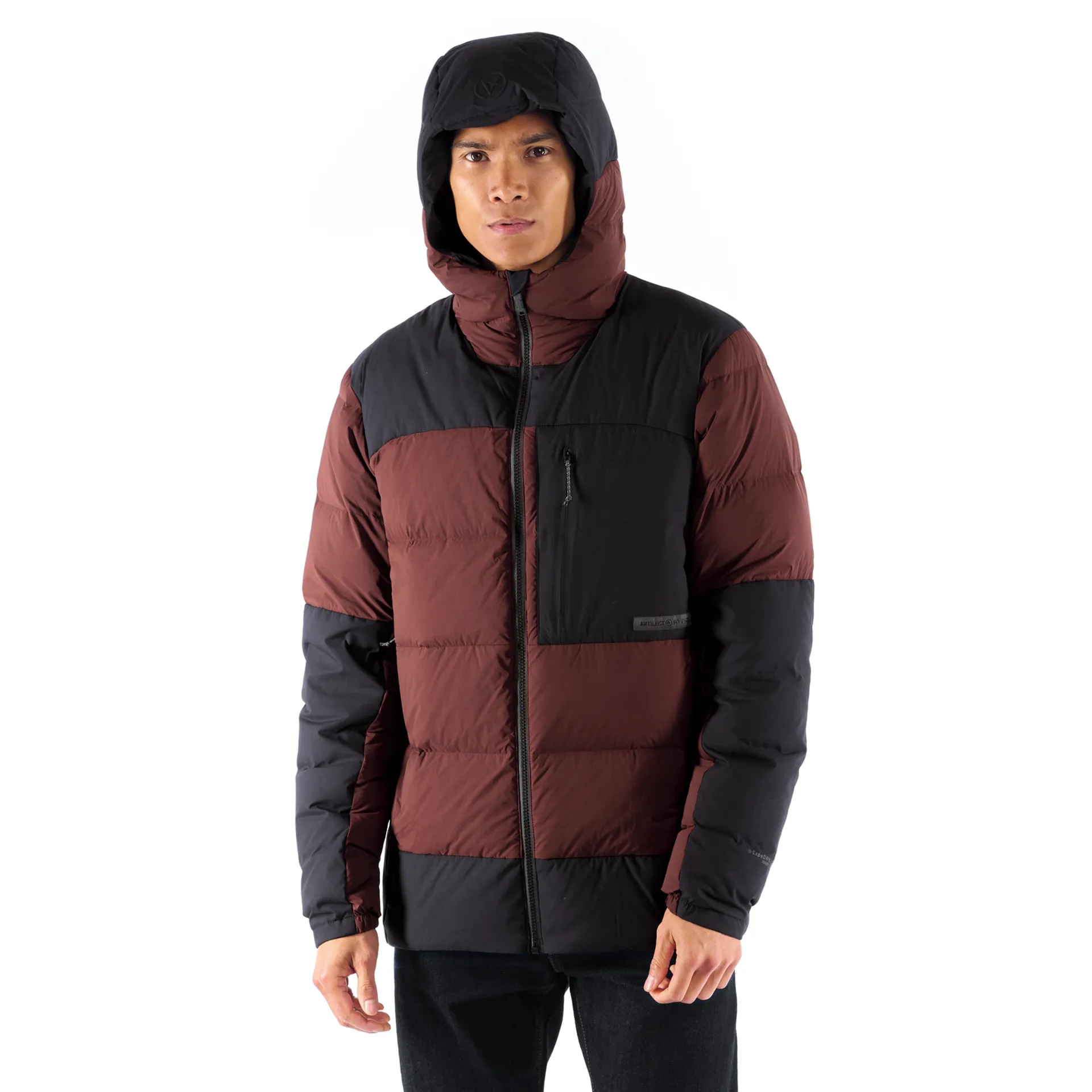 Artilect Mens High AF Down Stretch Parka Amaranth / Black