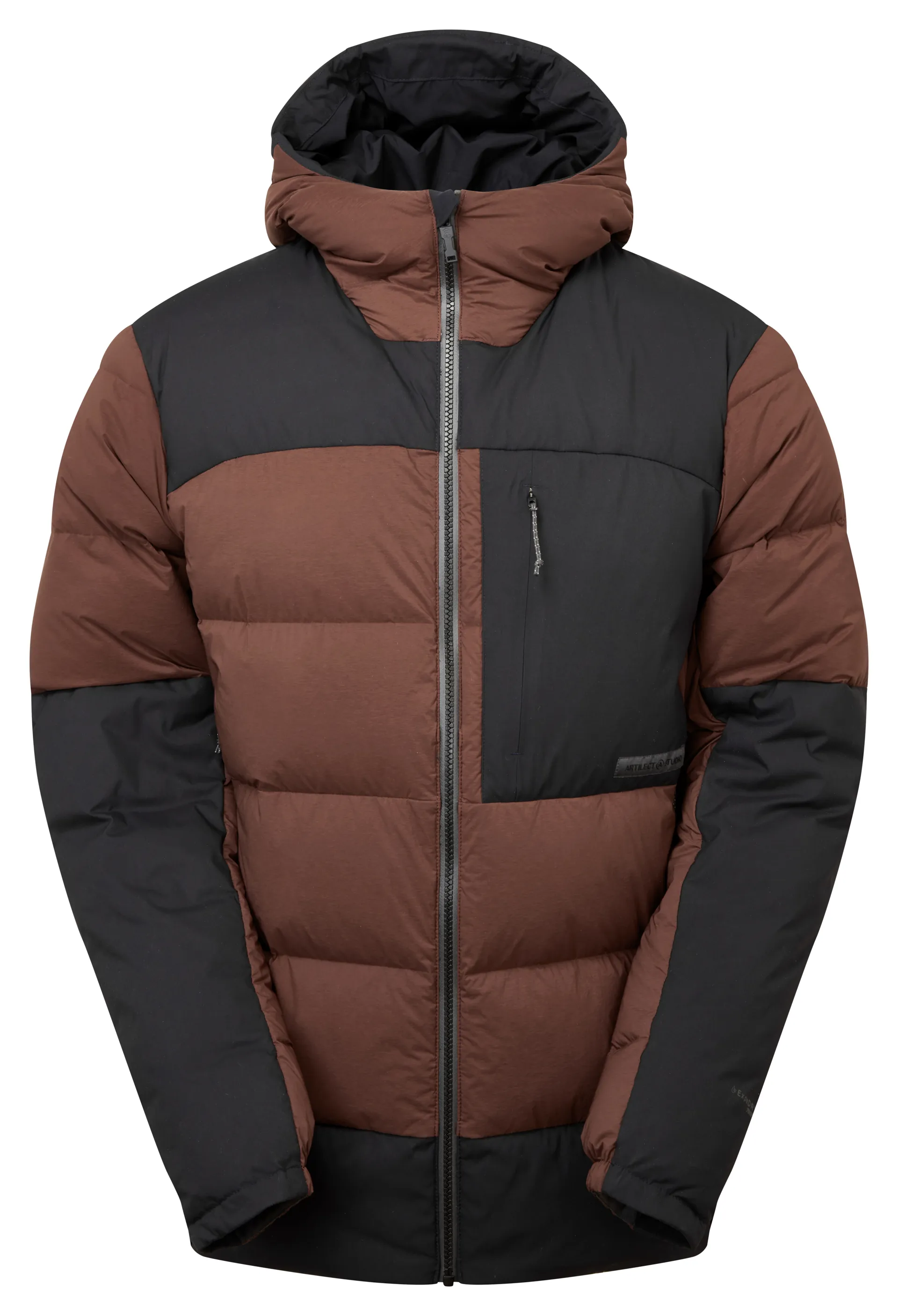 Artilect Mens High AF Down Stretch Parka Amaranth Black