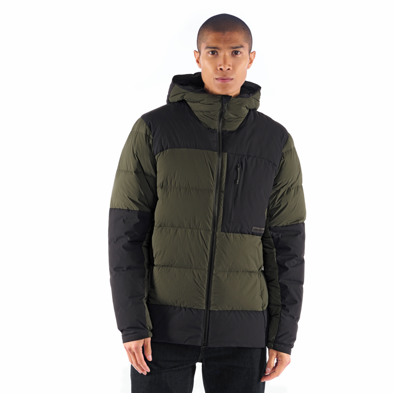 Artilect Mens High AF Down Stretch Parka Fossil / Black-1