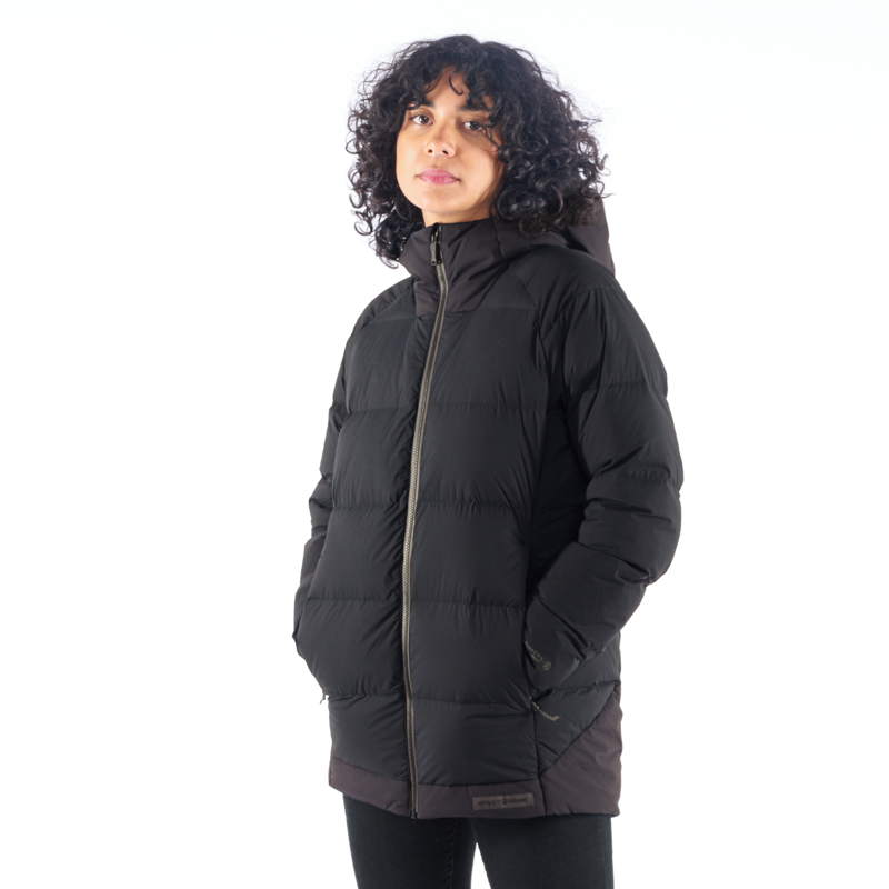 Artilect Womens High AF Down Stretch Parka Black-1