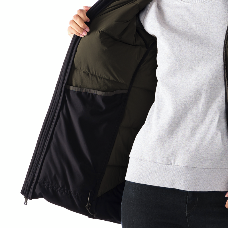 Artilect Womens High AF Down Stretch Parka Fossil / Black-6