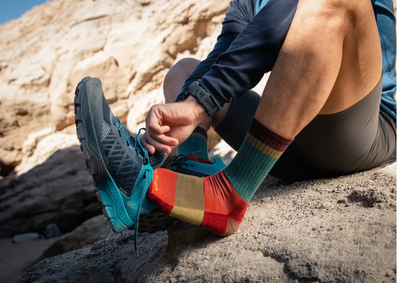 Darn Tough Mens Heady Stripe Micro Crew Light Cushion Teal-2