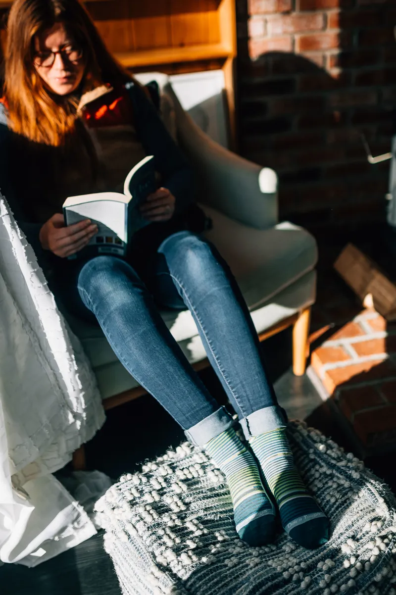 Darn Tough Womens Pixie Crew Light Teal-2