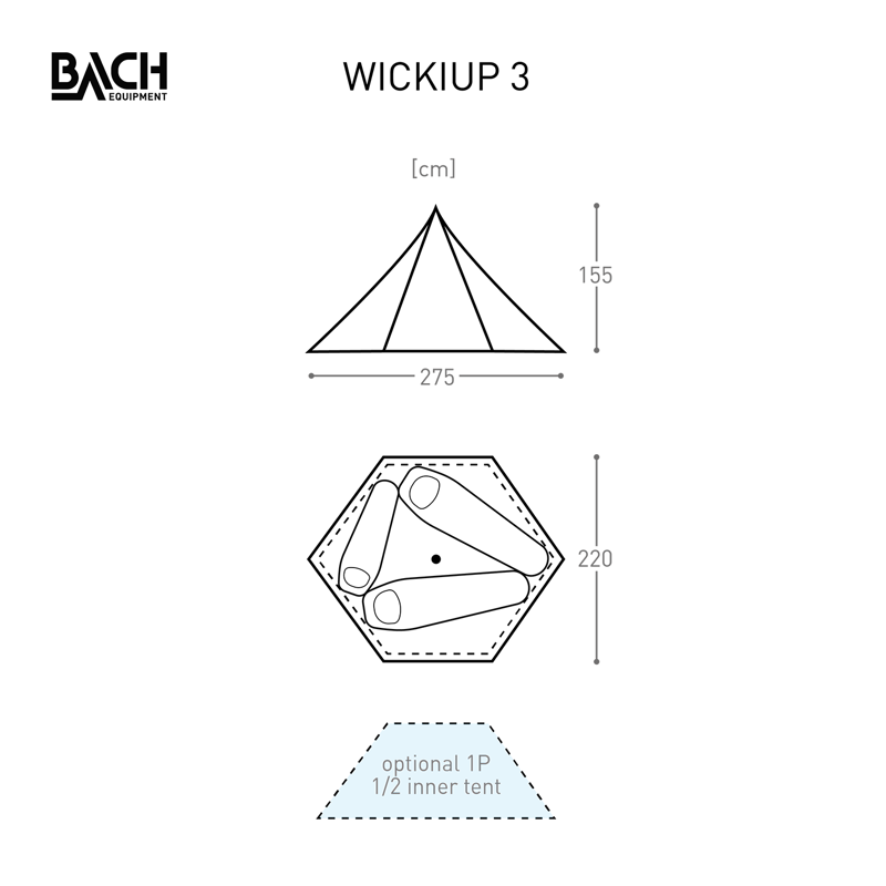 Bach Wickiup 3 Tent Willow Bough Green-3