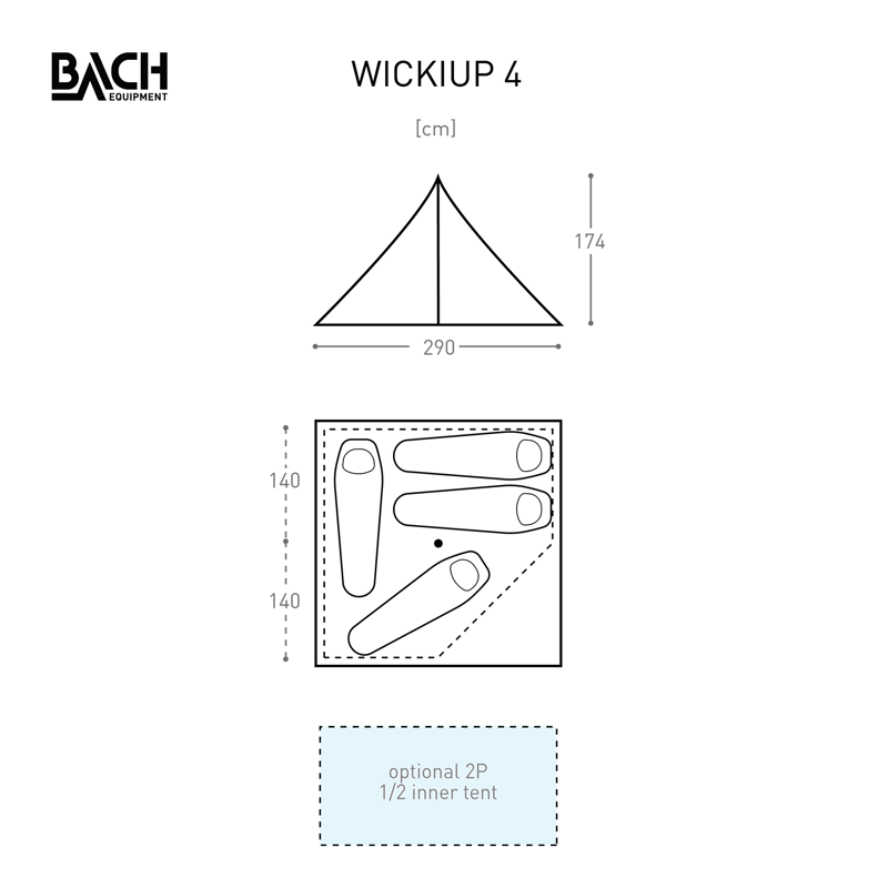 Bach Wickiup 4 Tent Willow Bough Green-3