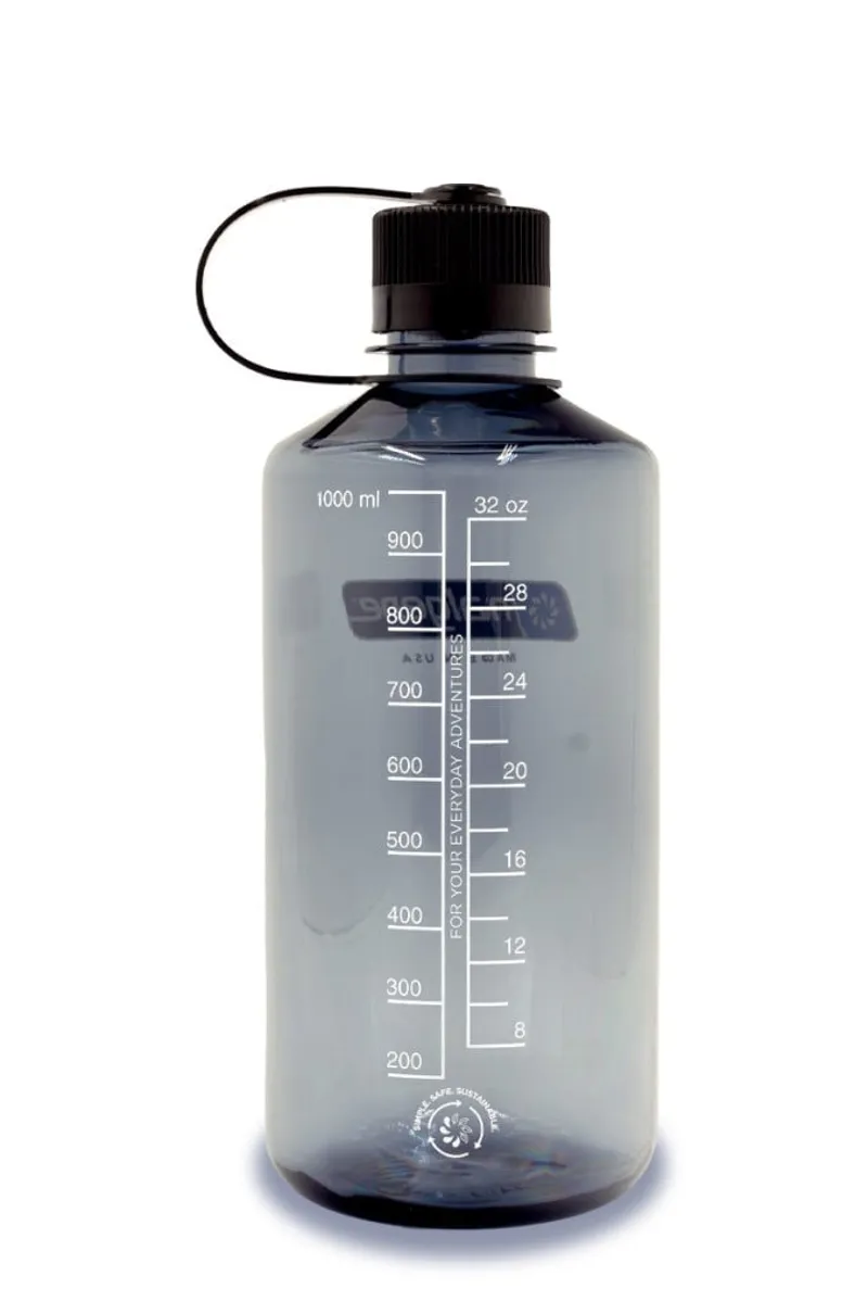 Nalgene Narrow Mouth 1L Tritan Sustain Bottle Gray-1