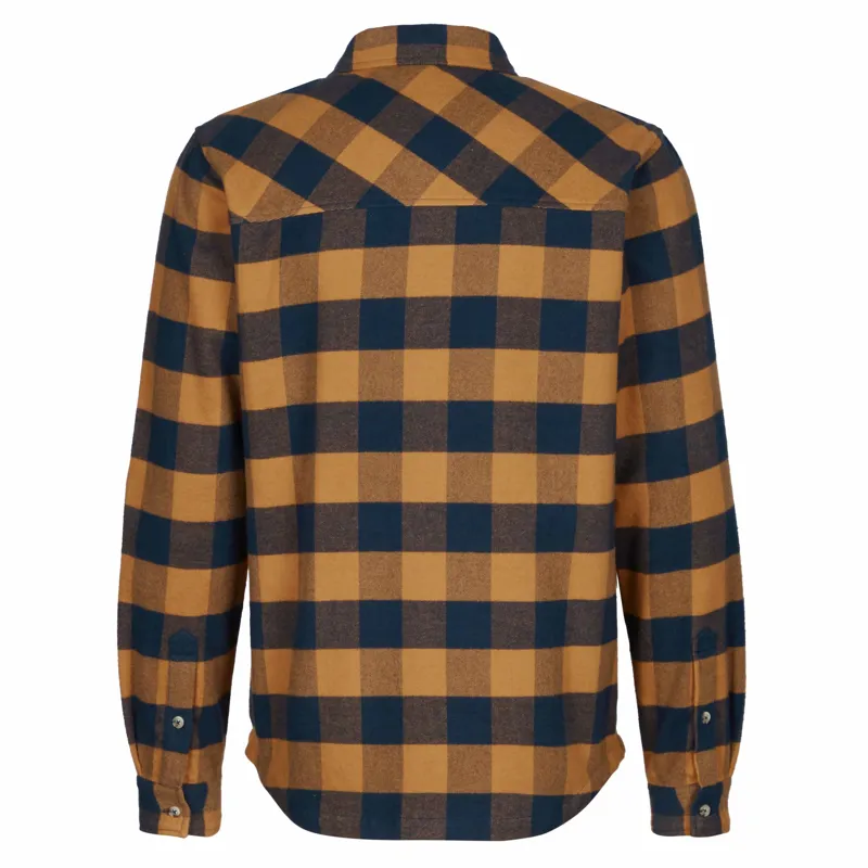 Frilufts Mens Tinnahinch LS Shirt Golden Brown/Dark Sapphire-1