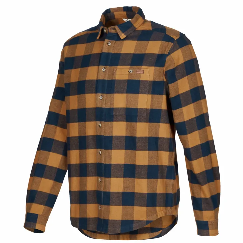 Frilufts Mens Tinnahinch LS Shirt Golden Brown/Dark Sapphire-2